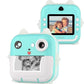 Aparat foto digital cu imprimare termica pentru copii, focalizare automata, display color de 2,4 inch 1080P Full HD