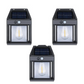 Pachet 3 x Lampa solara de perete LED cu senzor de miscare fara fir 3W Coba