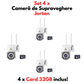 Set 4 x Camera de Supraveghere Jortan, JT-8161QJ, Full Color, Smart & Wifi IP Camera + 4 x Card 32GB INCLUS!