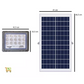 Proiector LED Slim cu Telecomanda si Panou Solar IP66