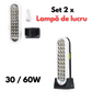 Pachet 2 x Lampa LED GDPLUS portabila de 30 / 60W, modelul GD 68-30/60