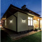 Pachet 3 x Lampa solara de perete LED cu senzor de miscare fara fir 3W Coba