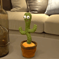 Jucarie Cactus Dansator - Canta, Imita, Danseaza, Acumulator, Incarcare USB, Verde