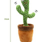 Jucarie Cactus Dansator - Canta, Imita, Danseaza, Acumulator, Incarcare USB, Verde