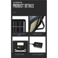 Panou solar 15/20W cu acumulator 1200/2400mAh, portabil, ABS, cu cabluri de incarcare device-uri