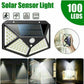 Azi la oferta! Pachet 10 x Lampa cu Incarcare Solara , Senzor de Miscare, 3 Moduri de Iluminare, 100 LED, Prindere pe Perete