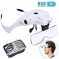 Ochelari cu lupa, reincarcabili, iluminare led, lentile interschimbabile