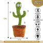 Jucarie Cactus Dansator - Canta, Imita, Danseaza, Acumulator, Incarcare USB, Verde