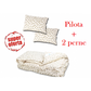 Set din puf si pene de gasca: Pilota dubla 200 x 230 cm + 2 perne 50 x 70 cm